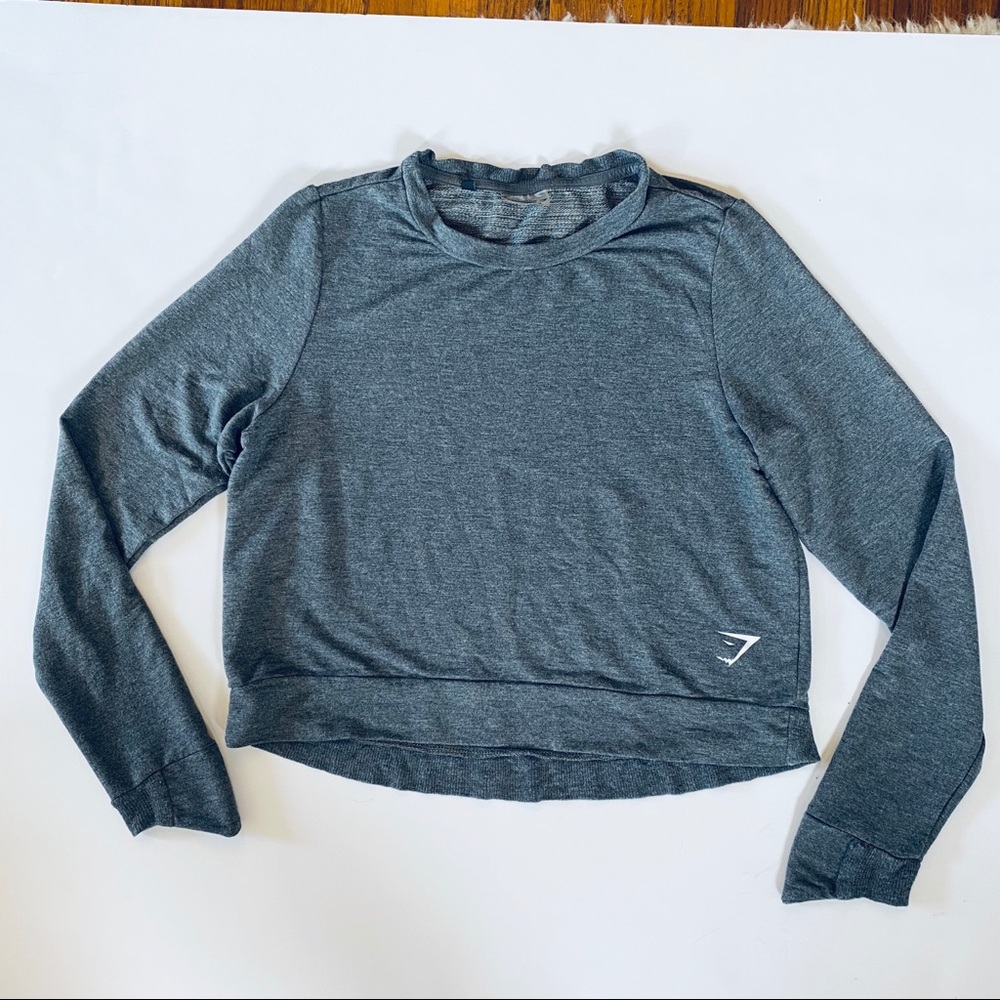 Gymshark crop long sleeve pullover M